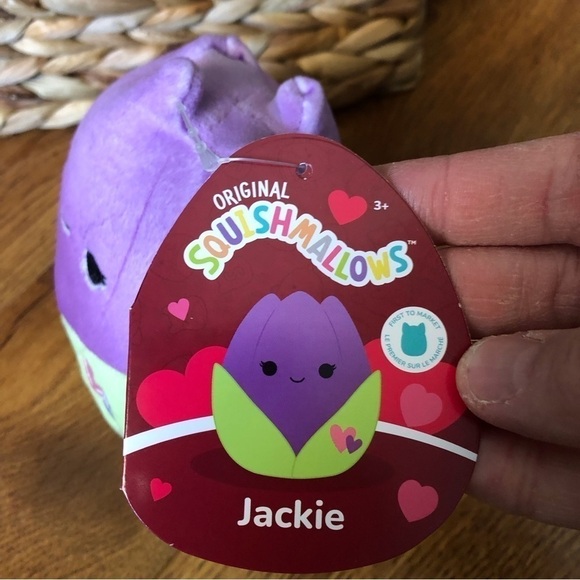 Squishmallows Valentine's Day Jackie the Tulip (first to market) in size 5” - Picture 5 of 7